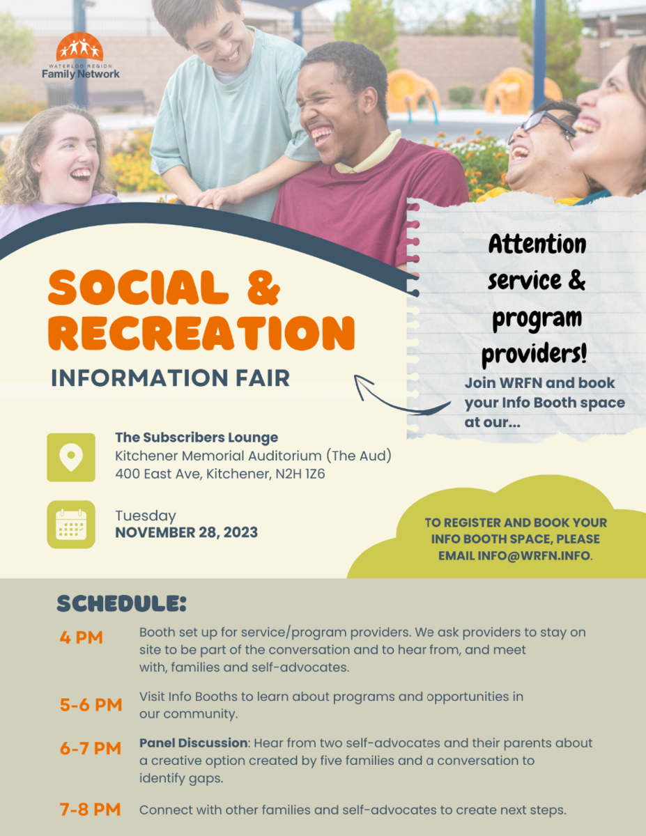 Social and Recreation Information Fair Flyer. 